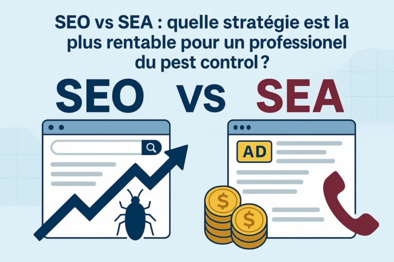 SEO vs SEA — désinsectisation et dératisation : impact sur la visibilité Google et les appels clients.